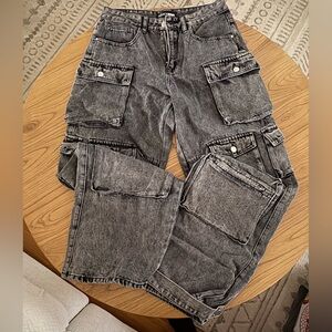 Fashion Nova Black Cargo Jeans